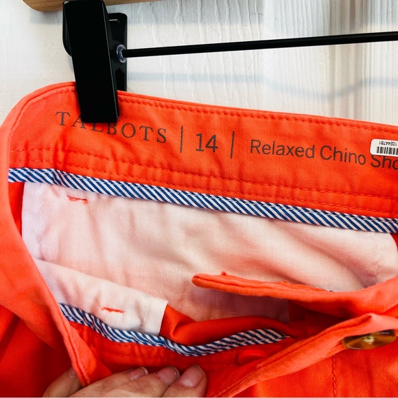 Talbots Vibrant Orange Women's Bermudas Relaxed Chinos Size 14 - Picture 6 of 10